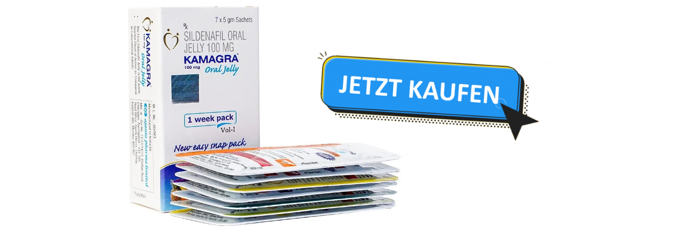 Eine Schachtel Kamagra mit 100 mg Sildenafil.